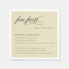 Fun Facts Simply Elegant Typography Wedding Servet