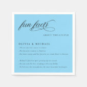 Fun Facts Simply Elegant Typography Wedding Servet (Voorkant)