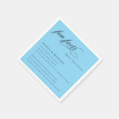 Fun Facts Simply Elegant Typography Wedding Servet (Hoek)