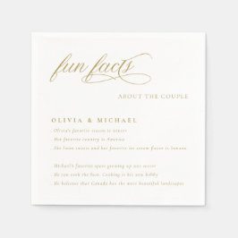 Fun Facts Simply Elegant Typography Wedding Servet