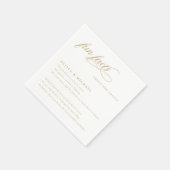 Fun Facts Simply Elegant Typography Wedding Servet (Hoek)