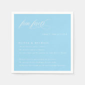 Fun Facts Simply Elegant Typography Wedding Servet (Voorkant)