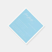 Fun Facts Simply Elegant Typography Wedding Servet (Hoek)