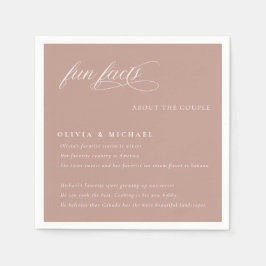 Fun Facts Simply Elegant Typography Wedding Servet