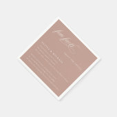 Fun Facts Simply Elegant Typography Wedding Servet (Hoek)