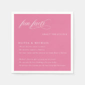 Fun Facts Simply Elegant Typography Wedding Servet (Voorkant)