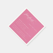 Fun Facts Simply Elegant Typography Wedding Servet (Hoek)