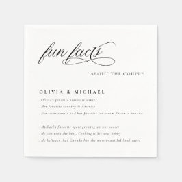Fun Facts Simply Elegant Typography Wedding Servet