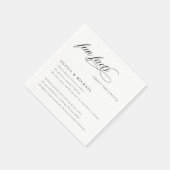 Fun Facts Simply Elegant Typography Wedding Servet (Hoek)