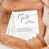 Fun Facts Wedding Napkins | Modern minimalist Servet