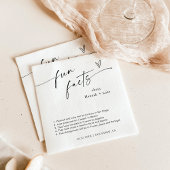 Fun Facts Wedding Napkins | Modern minimalist Servet