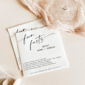 Fun Facts Wedding Napkins | Modern minimalist Servet