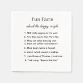 Fun Facts Wedding Napkins Personalized Couple Stor Servet (Voorkant)