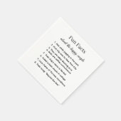 Fun Facts Wedding Napkins Personalized Couple Stor Servet (Hoek)
