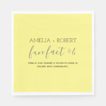 Fun Facts Wedding Napkins