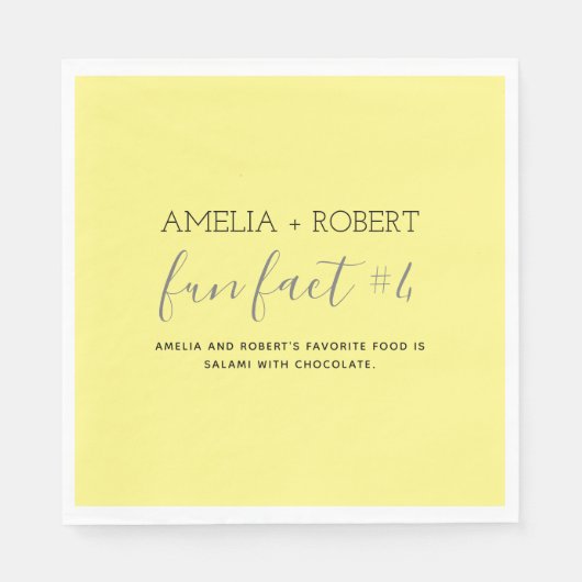 Fun Facts Wedding Napkins Servet (Voorkant)