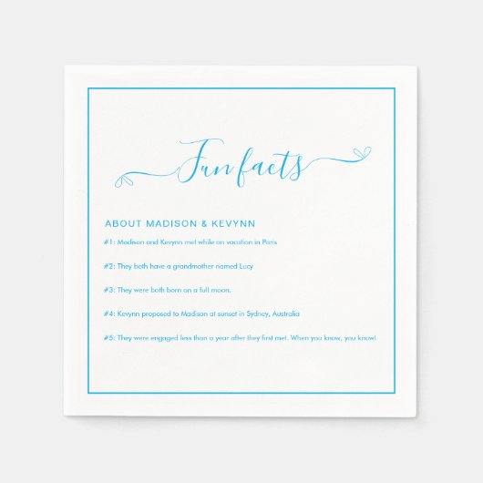 Fun Facts Wedding Napkins Servet (Voorkant)