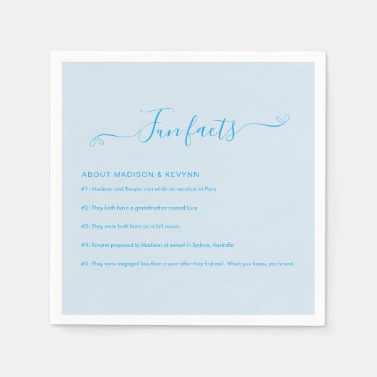 Fun Facts Wedding Napkins Servet (Voorkant)