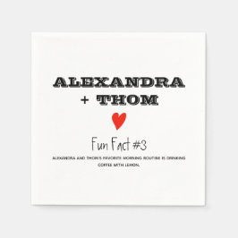 Fun Facts Wedding Napkins Servet