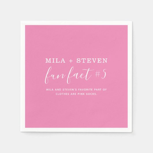 Fun Facts Wedding Napkins Servet (Voorkant)