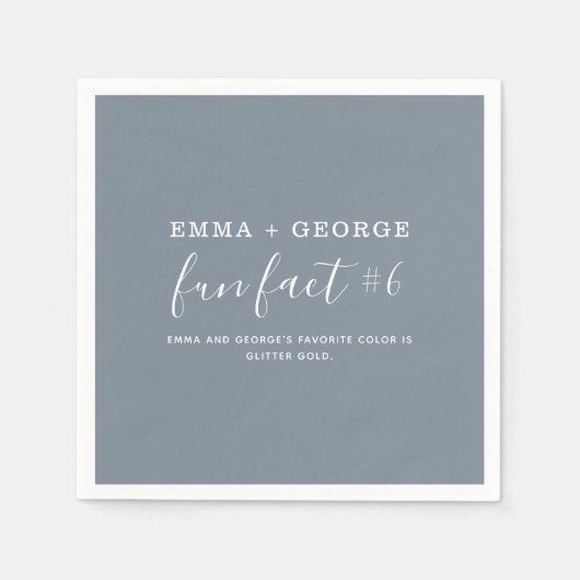Fun Facts Wedding Napkins Servet (Voorkant)