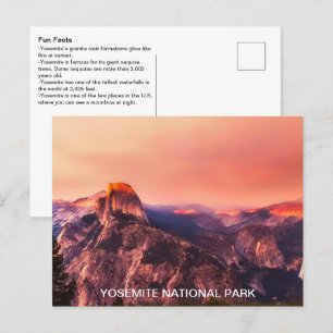 Fun Facts Yosemite National Park Briefkaart