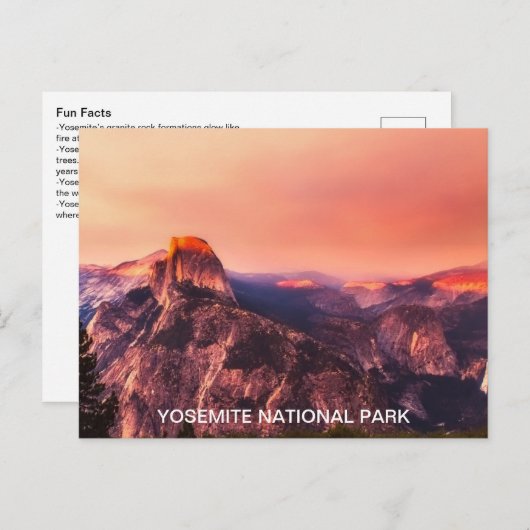 Fun Facts Yosemite National Park Briefkaart (Voorkant / Achterkant)
