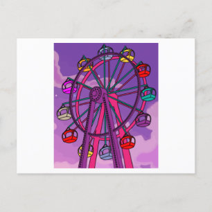 Fun Fair Amusement Park Amusement Park Briefkaart