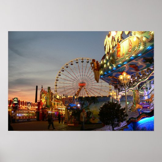 Fun fair in Bremen, Duitsland Poster (Voorkant)