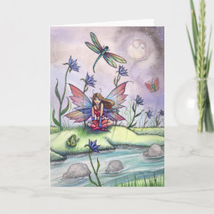 Fun Fairy Dragonfly & Frog beroemd gemaakt door St Kaart