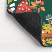 Fun Fairy Garden Autumn Leafs Mushrooms en pompoen Muismat (Hoek)