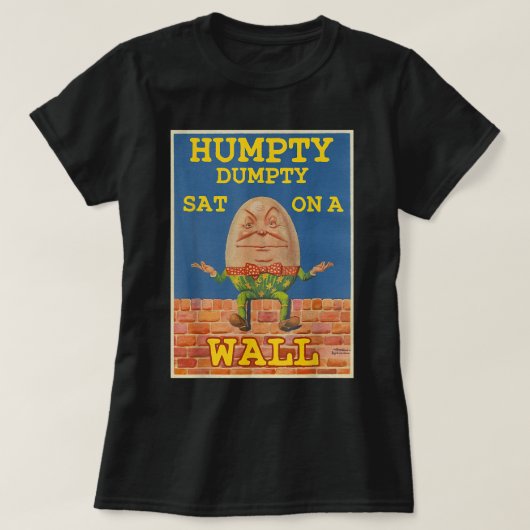 Fun  Fairy Tale Book Art-Humpty Dumpty Sat T-shirt (Design voorkant)