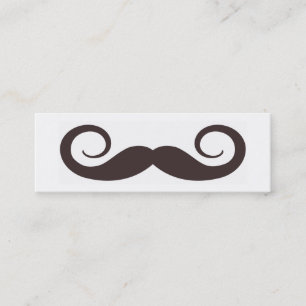 Fun Fake Handle-bar Mustache Skinny Visitekaartje