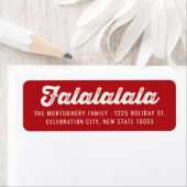 Fun Falalala Bold Script Modern Holiday Adres Etiket (Insitu)