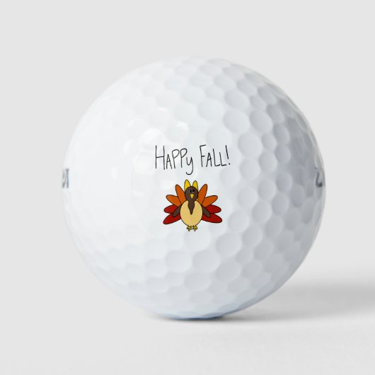 Fun Fall Turkey Golfballen (Voorkant)
