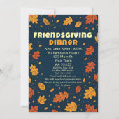 Fun Falling verlaat Friendsgiving-Kaart Feestdagenkaart (Voorkant)