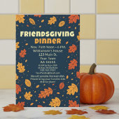 Fun Falling verlaat Friendsgiving-Kaart Feestdagenkaart