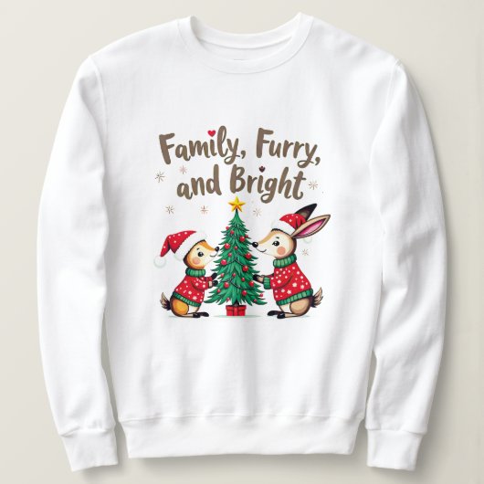 Fun Family Christmas Forest Animals T-shirt (Design voorkant)