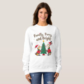 Fun Family Christmas Forest Animals T-shirt (Voorkant volledig)