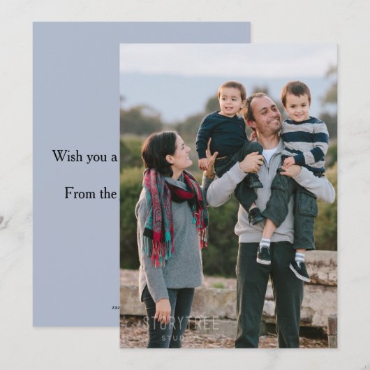 Fun Family Photo it Your Way New Years Flat Kaart (Voorkant / Achterkant)