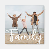 Fun Family Photo Modern Cool Typography Magnet (Voorkant)