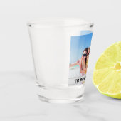Fun Family Photo Monogram Shot Glass Glas (Links)