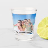Fun Family Photo Monogram Shot Glass Shot Glas (Voorkant)