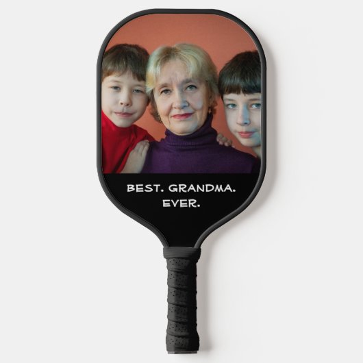 Fun Family Photo Typography Pickleball Paddle (Voorkant)