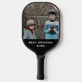 Fun Family Photo Typography Pickleball Paddle (Achterkant)