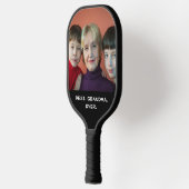 Fun Family Photo Typography Pickleball Paddle (Links)