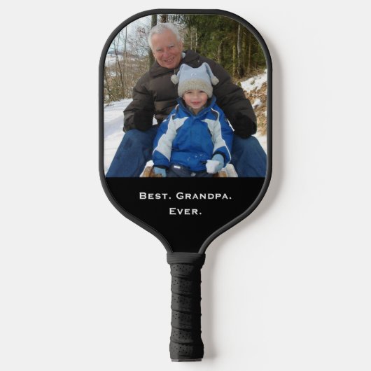 Fun Family Photo Typography Pickleball Paddle (Voorkant)
