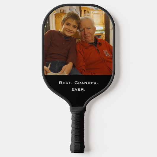 Fun Family Photo Typography Pickleball Paddle (Achterkant)