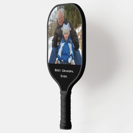 Fun Family Photo Typography Pickleball Paddle (Links)