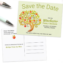 Fun Family Reunion Save the Date Apple Tree Custom Aankondigingskaart